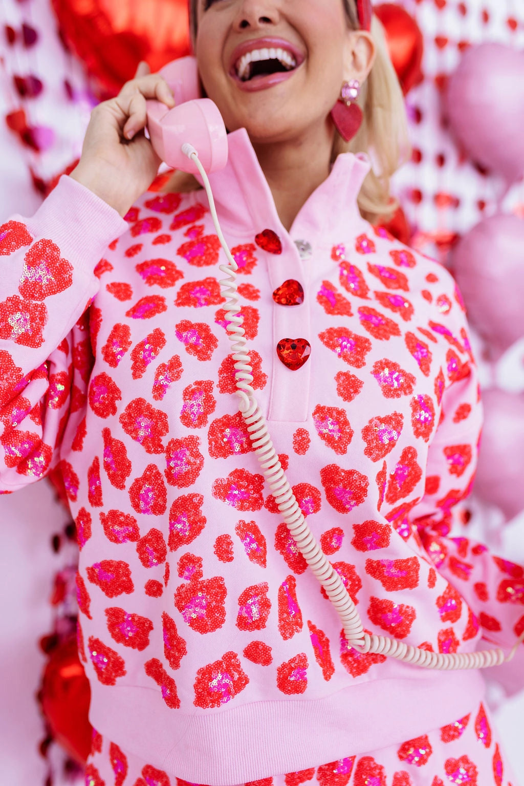Love is Calling Leopard Sequin Pullover