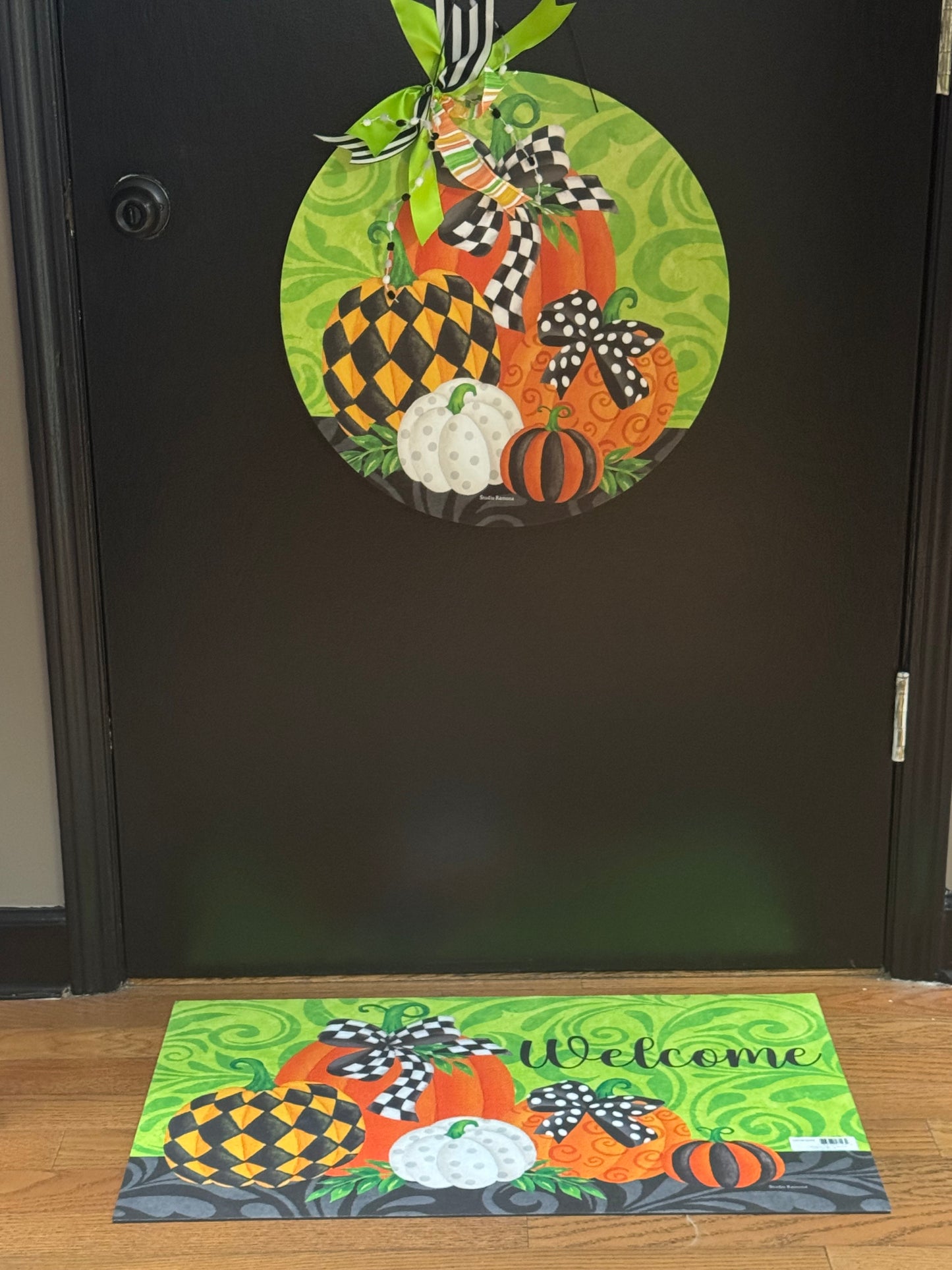Whimsy Pumpkin Door Mat