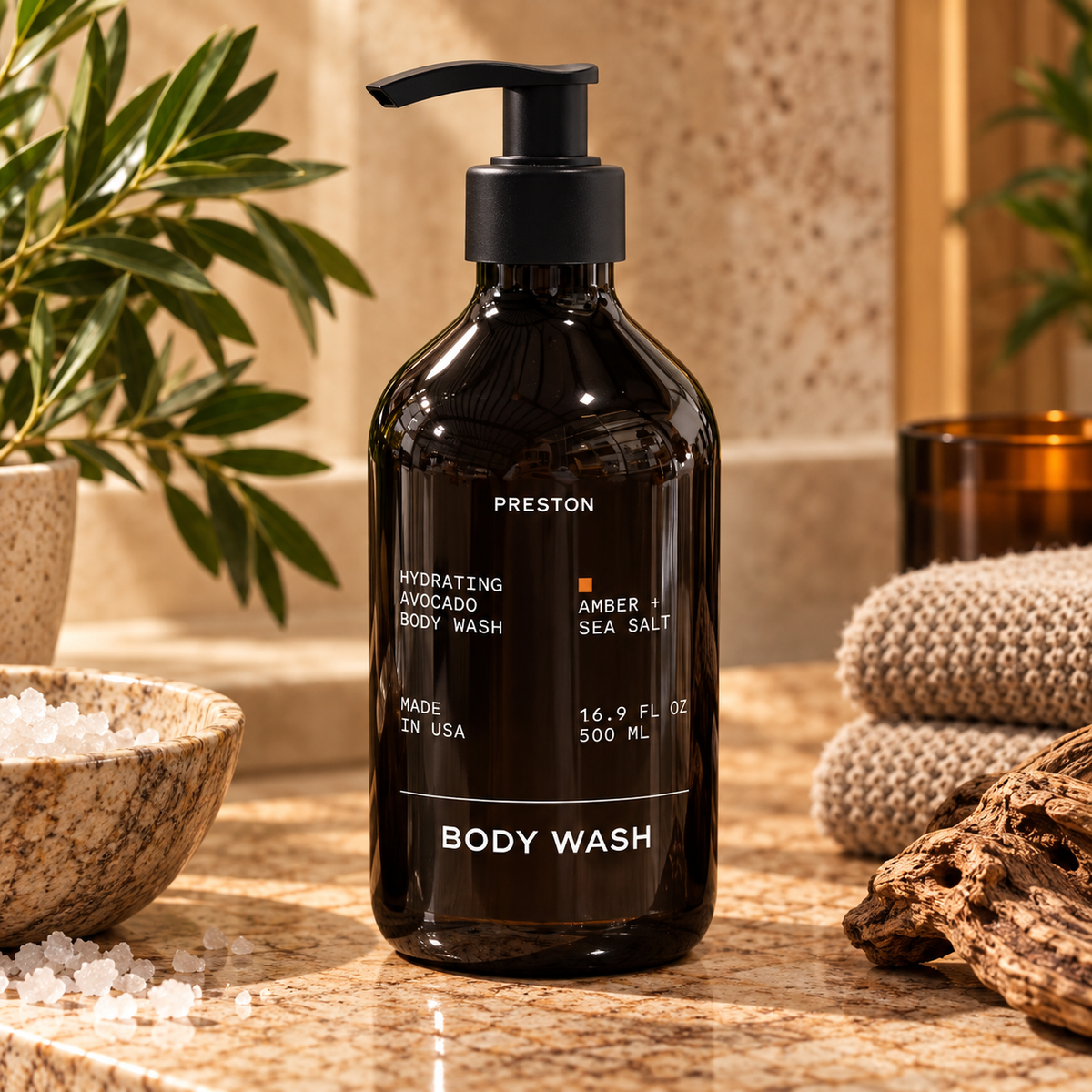 Preston Body Wash | Amber & Sea Salt