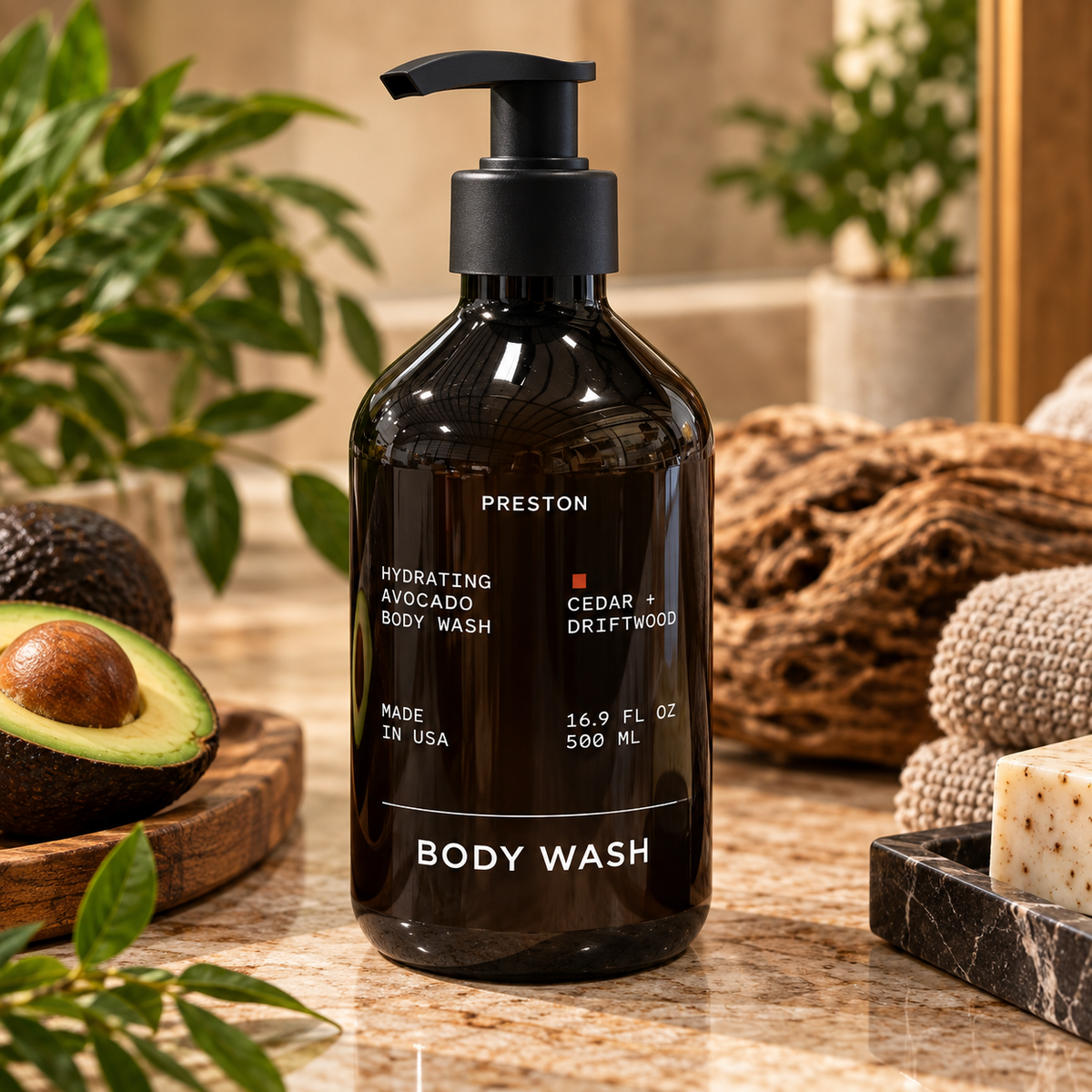 Preston Body Wash | Cedar & Driftwood