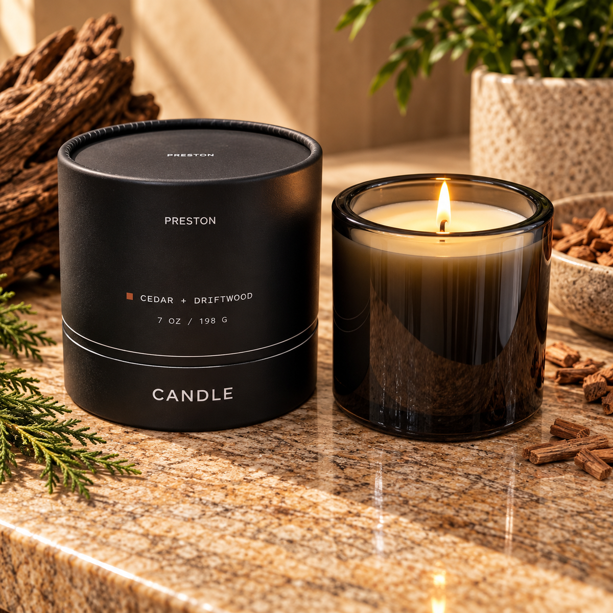 Preston Candle | Cedar & Driftwood