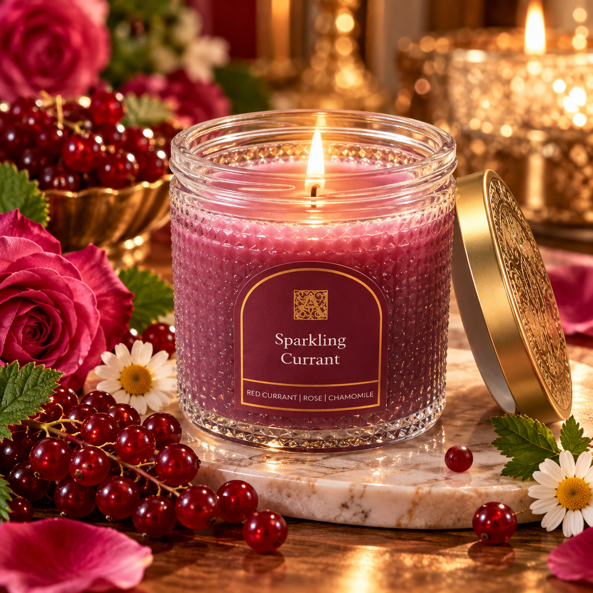 Sparkling Current | Textured Glass Candle