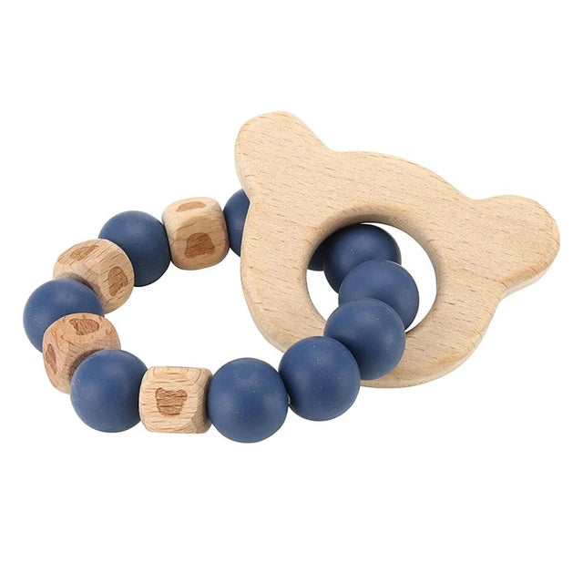 Bear & Blue Beads Teether