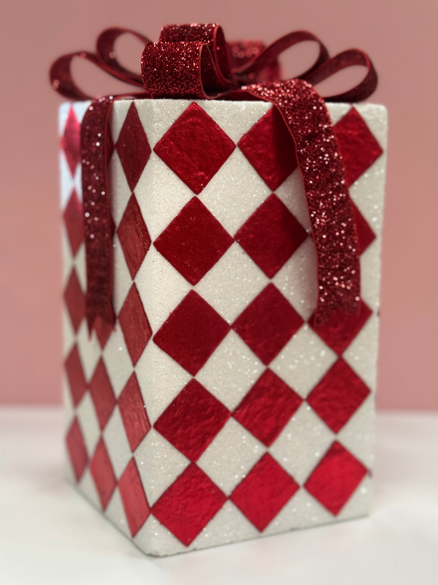 Red Checked Gift Box