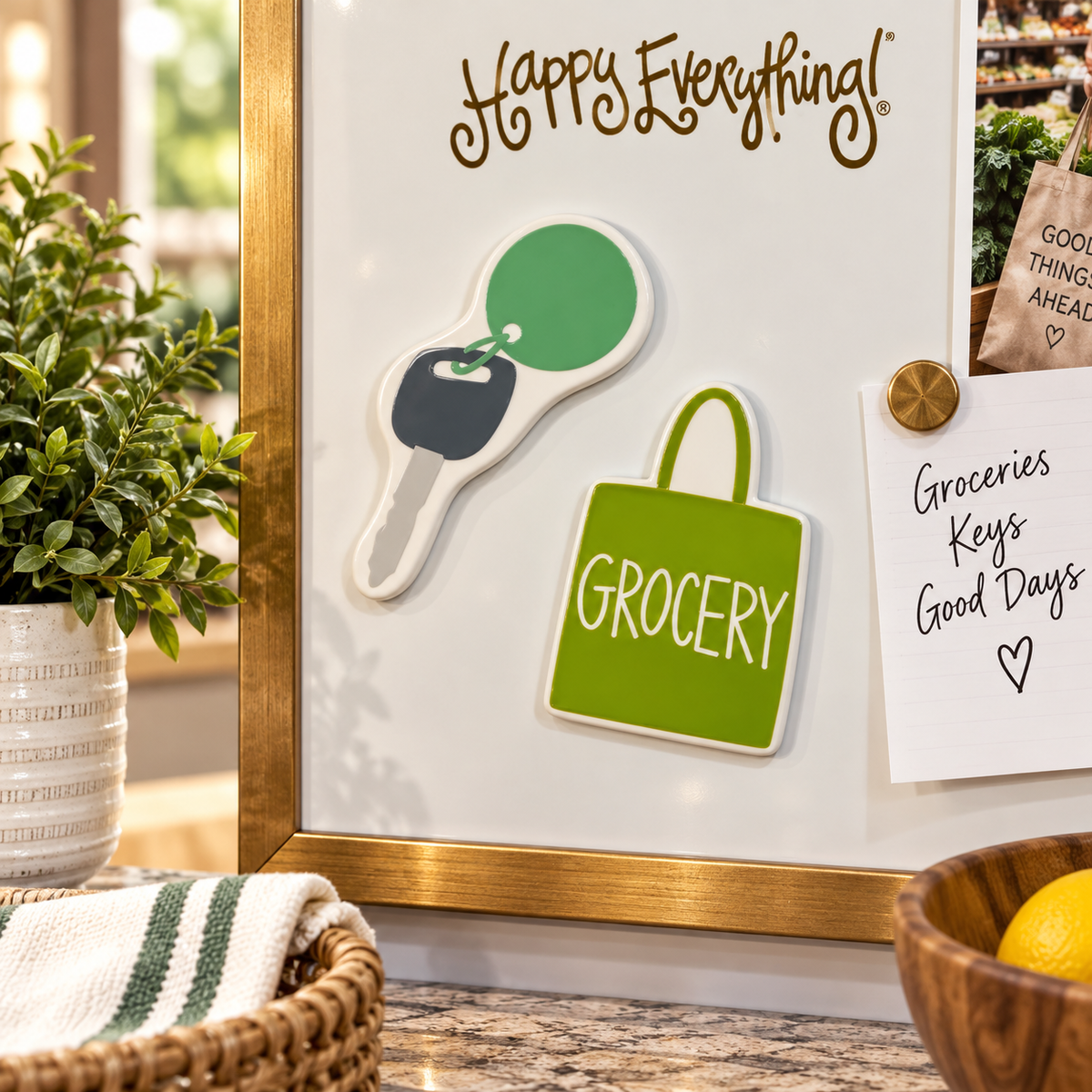 Happy Everything Calendar Magnet | Grocery & Car Set