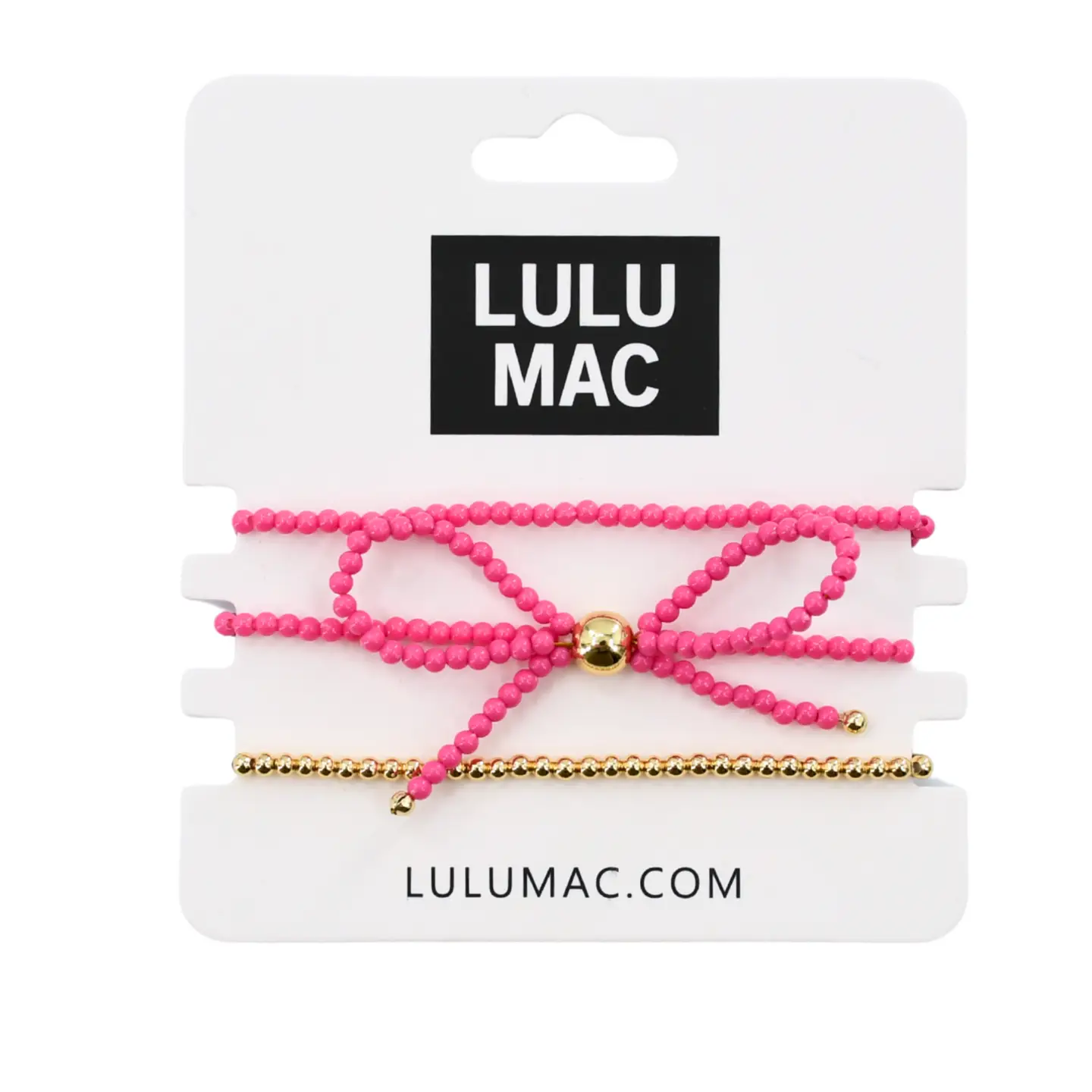 LuLu Mac Pink Bow Bracelet Set