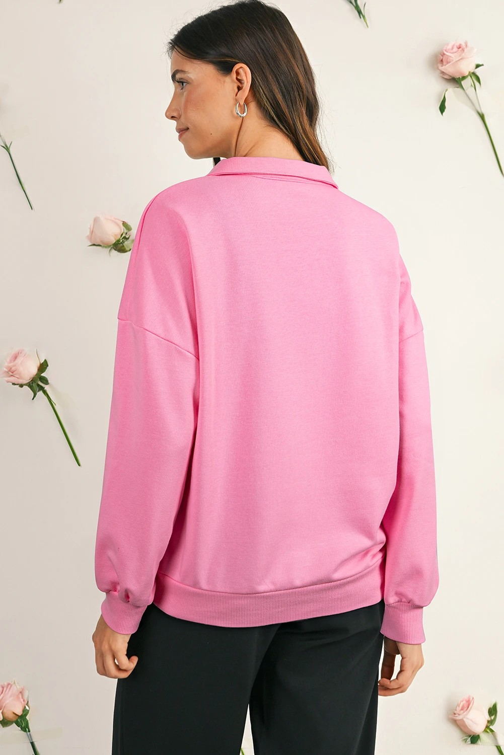 Preppy In Pink Quarter Zip