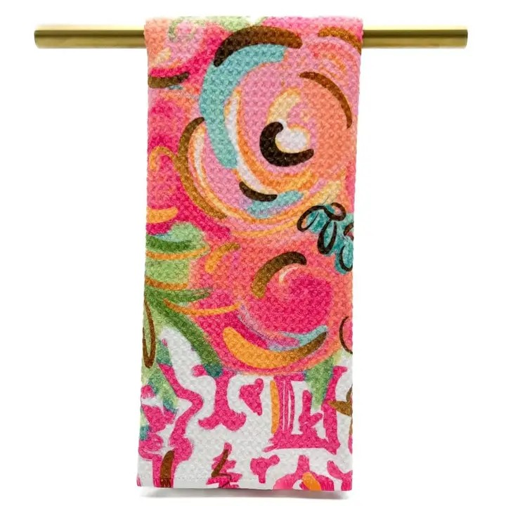 Tropical Blooms Tea Towel