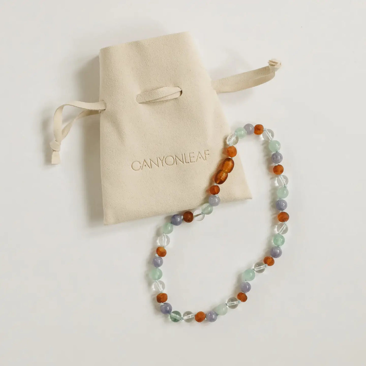 Baltic Sea Amber + Natural Gemstone | Beaded Necklace