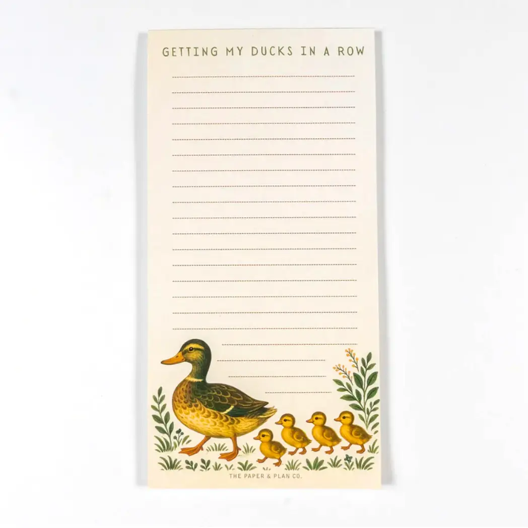 Ducks in a Row Skinny Notepad