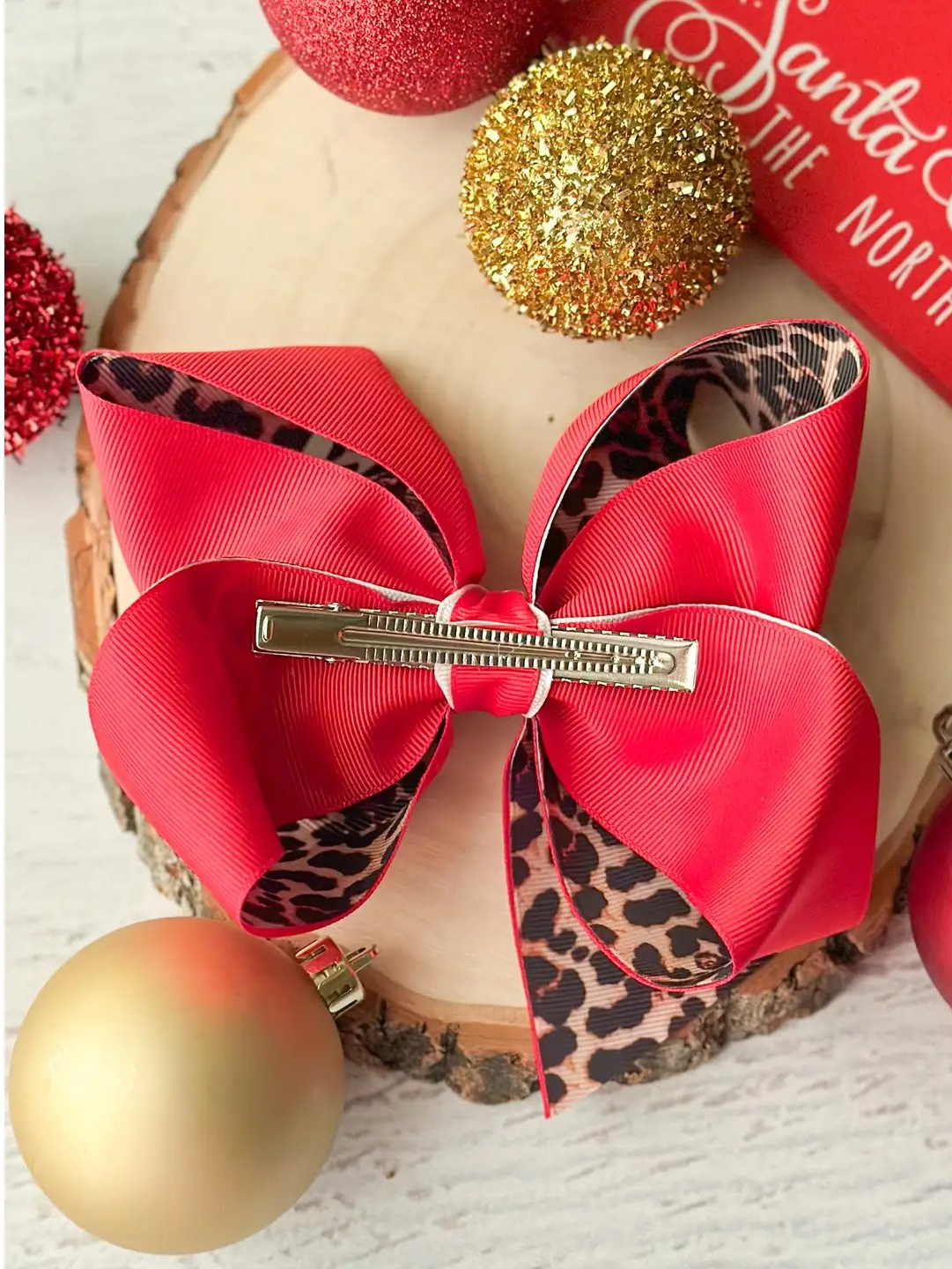 Wild About Santa Hair Bow