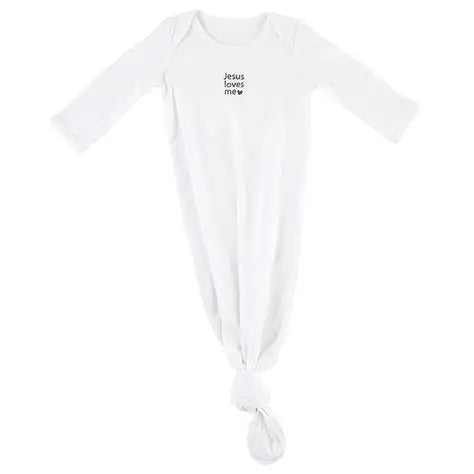 Knotted Baby Gown | White