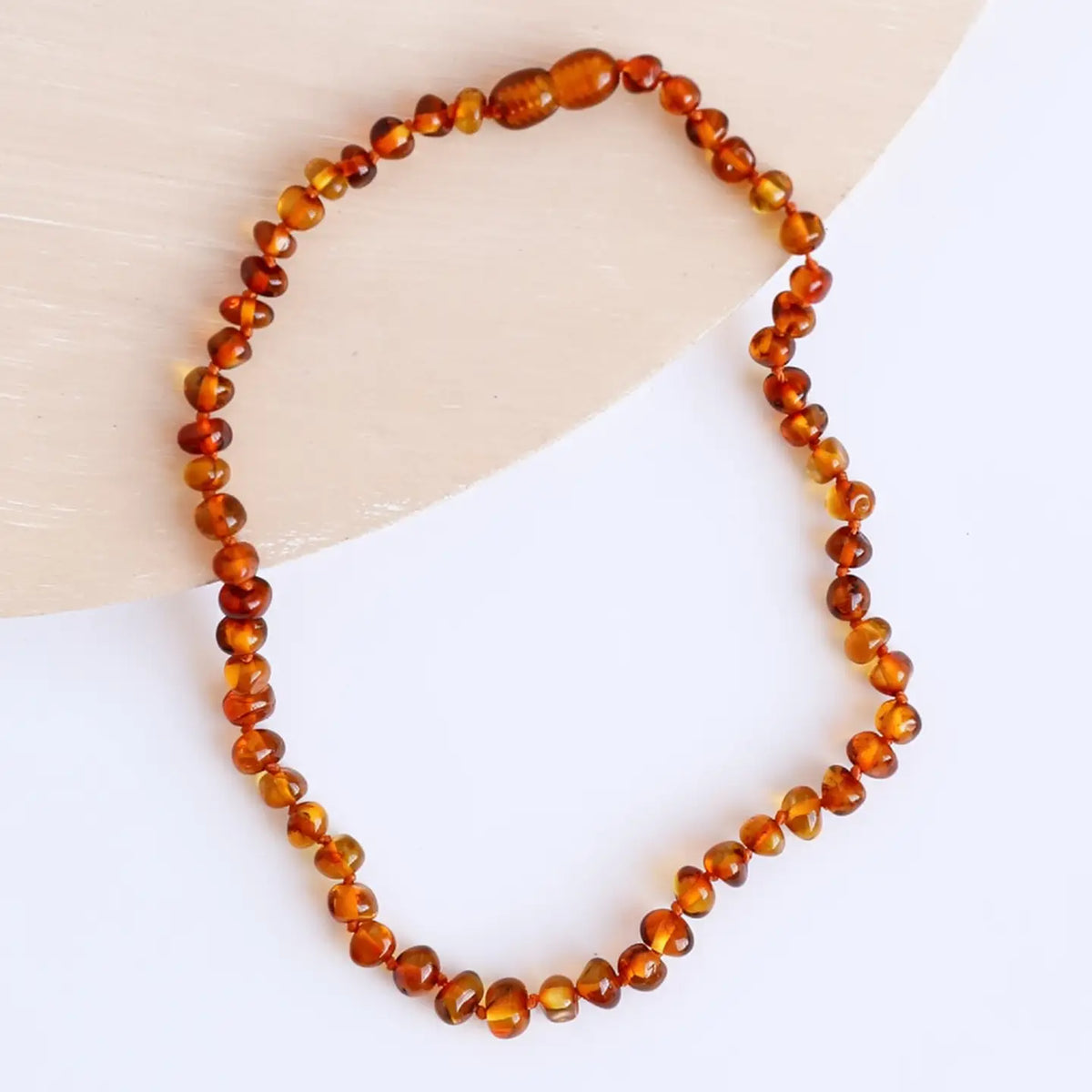 Polished Cognac Baltic Amber | Necklace