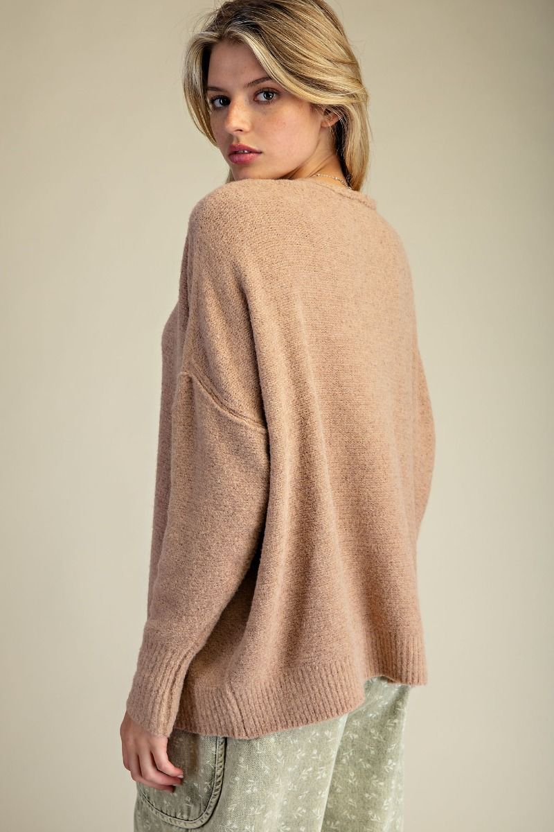 V Neck Knitted Sweater
