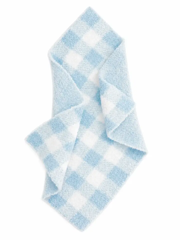 Bliss Gingham Mini Blanket | Phufy | Cloud Blue