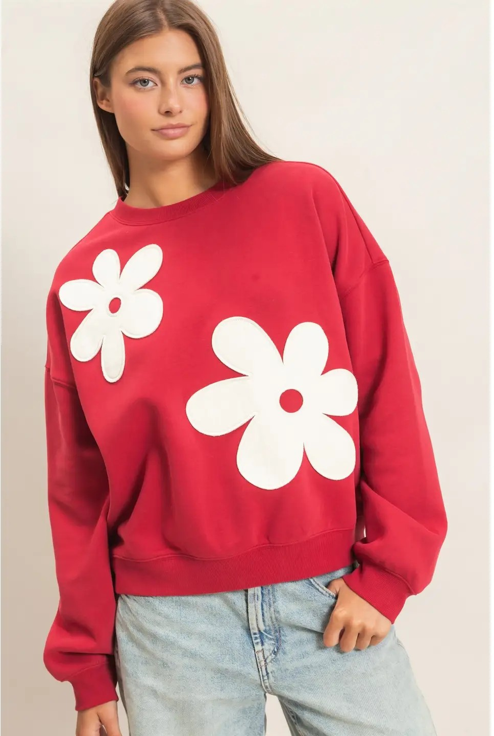Scarlet Bloom Sweatshirt