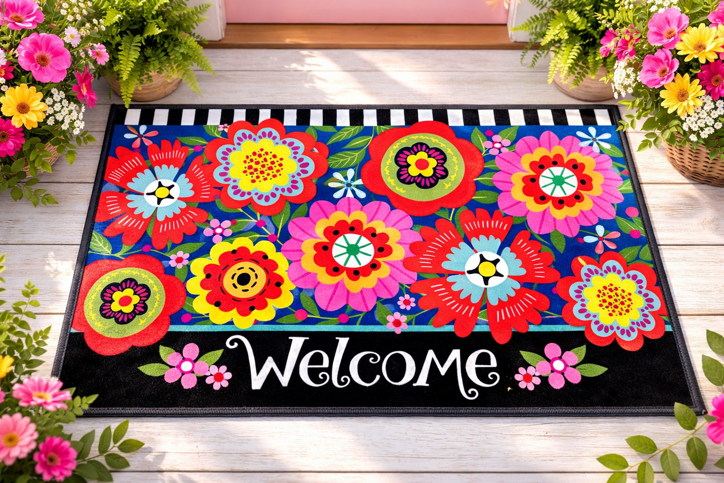 Bright Blooms Doormat