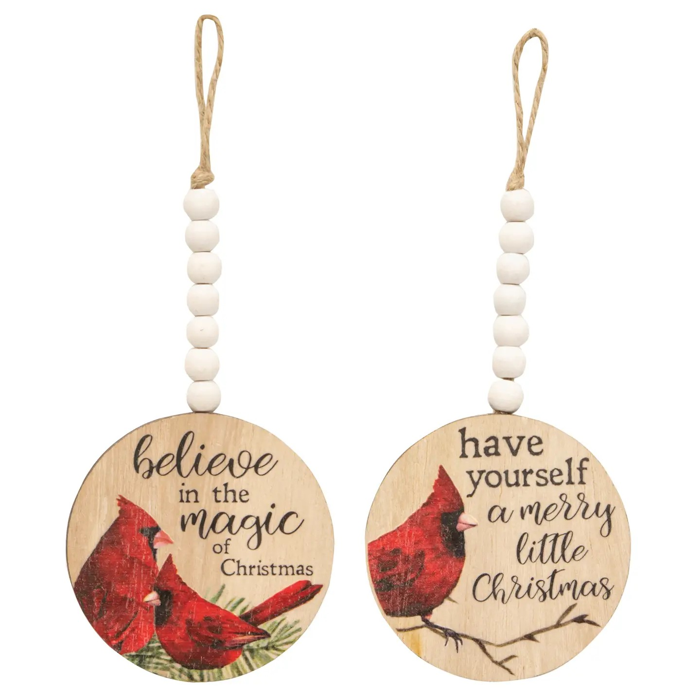 Wooden Cardinal Ornament