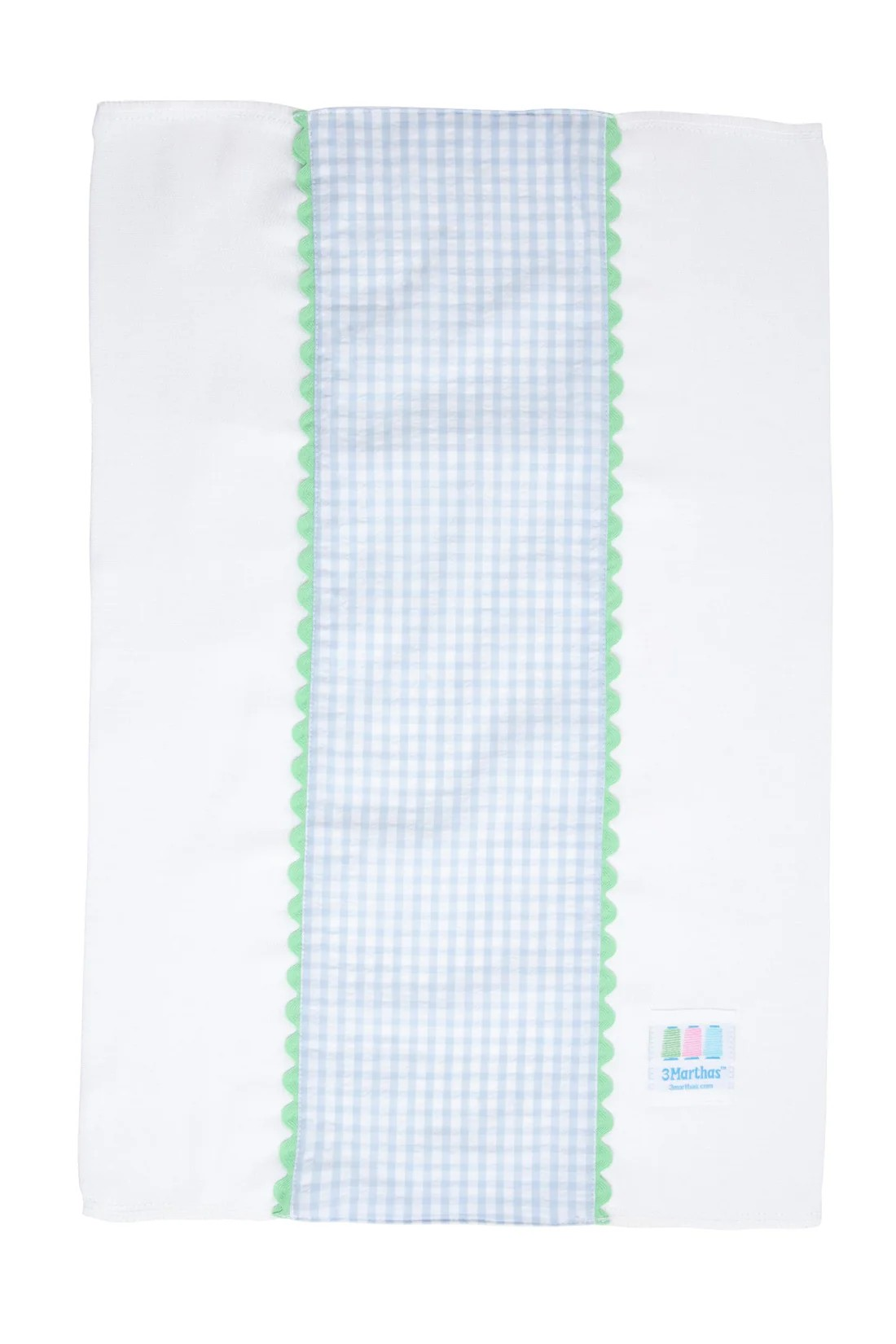 Fancy Fabric Burp Cloth | Blue/Green Check