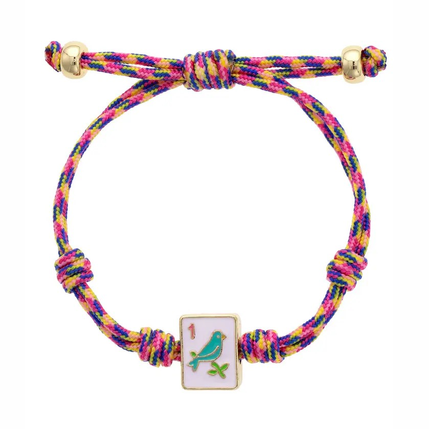Sparrow Mahjong Bracelet | Pink Multi
