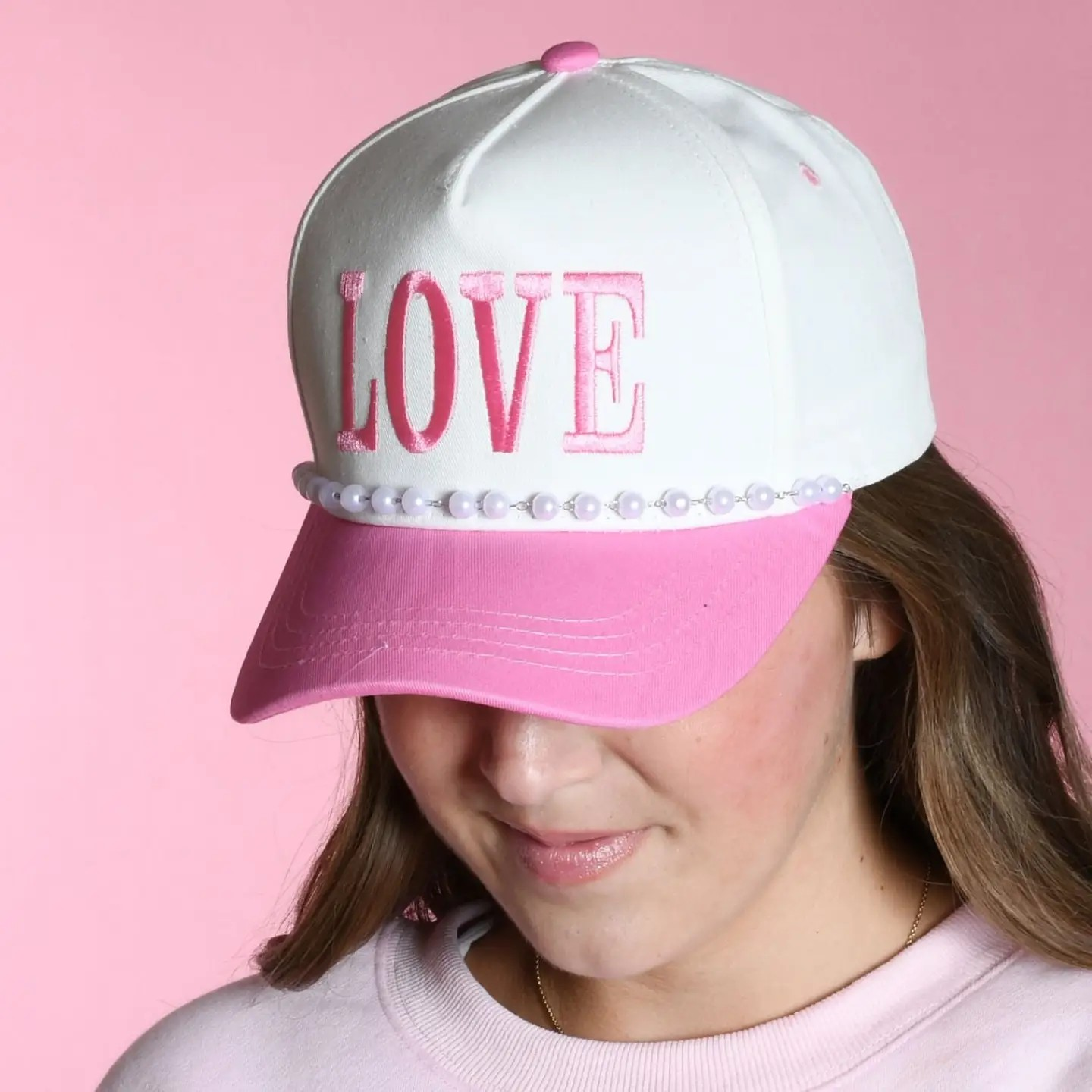Love Pink Trucker Hat
