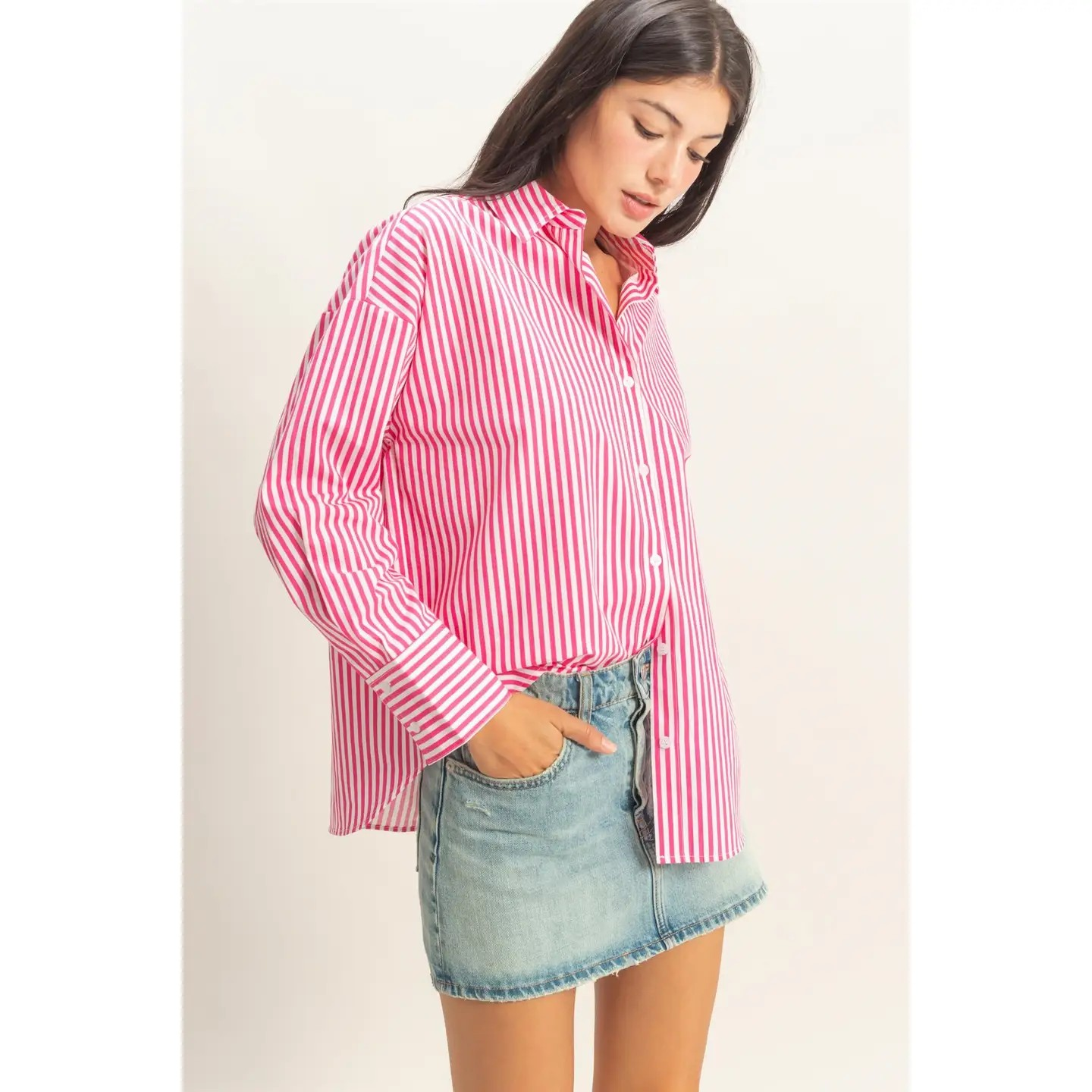 The Poplin | Pink Stripe