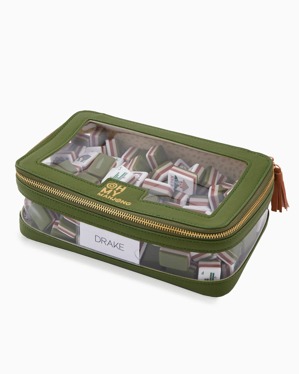 Olive Tile Storage Bag | Oh My Mahjong