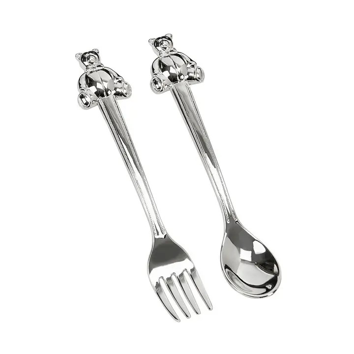 Baby's First Spoon & Fork | Teddy Bear Handle