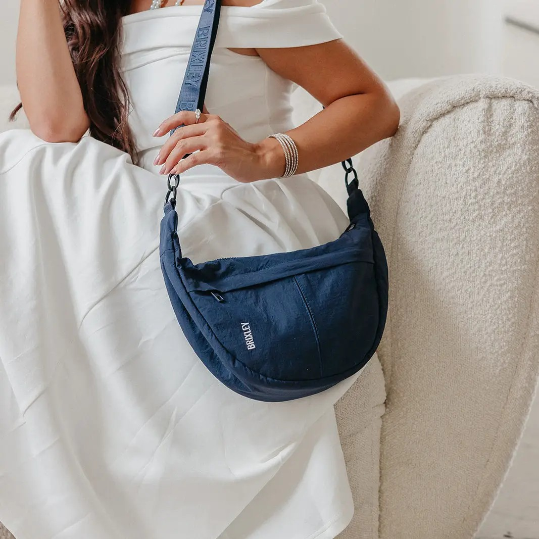Navy Crescent Crossbody | Brixley