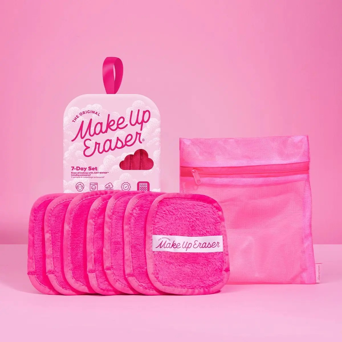 Pink 7-Day Set Eco-Friendly Makeup Eraser