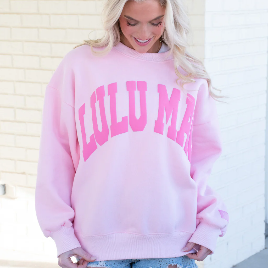LuLu Mac Pink with Pink Puff Sweatshirt