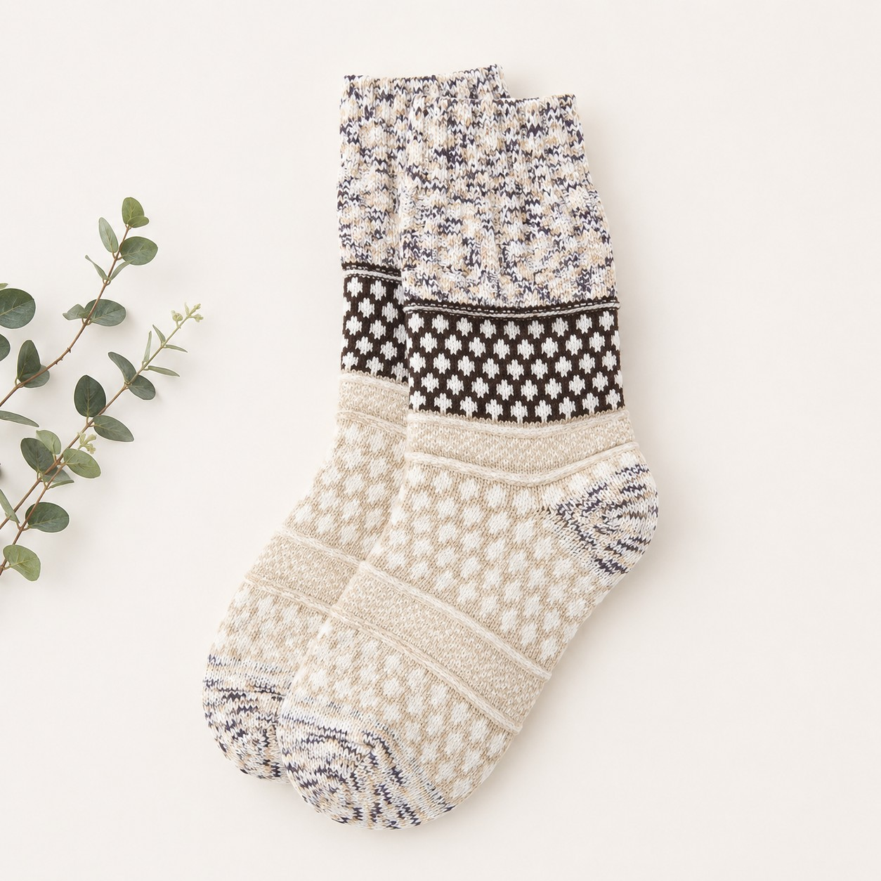 Cookie Dough Textured Crew Sock
