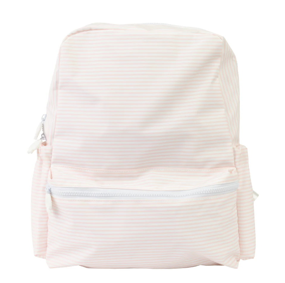 The Backpack in Pink Stripe | Large