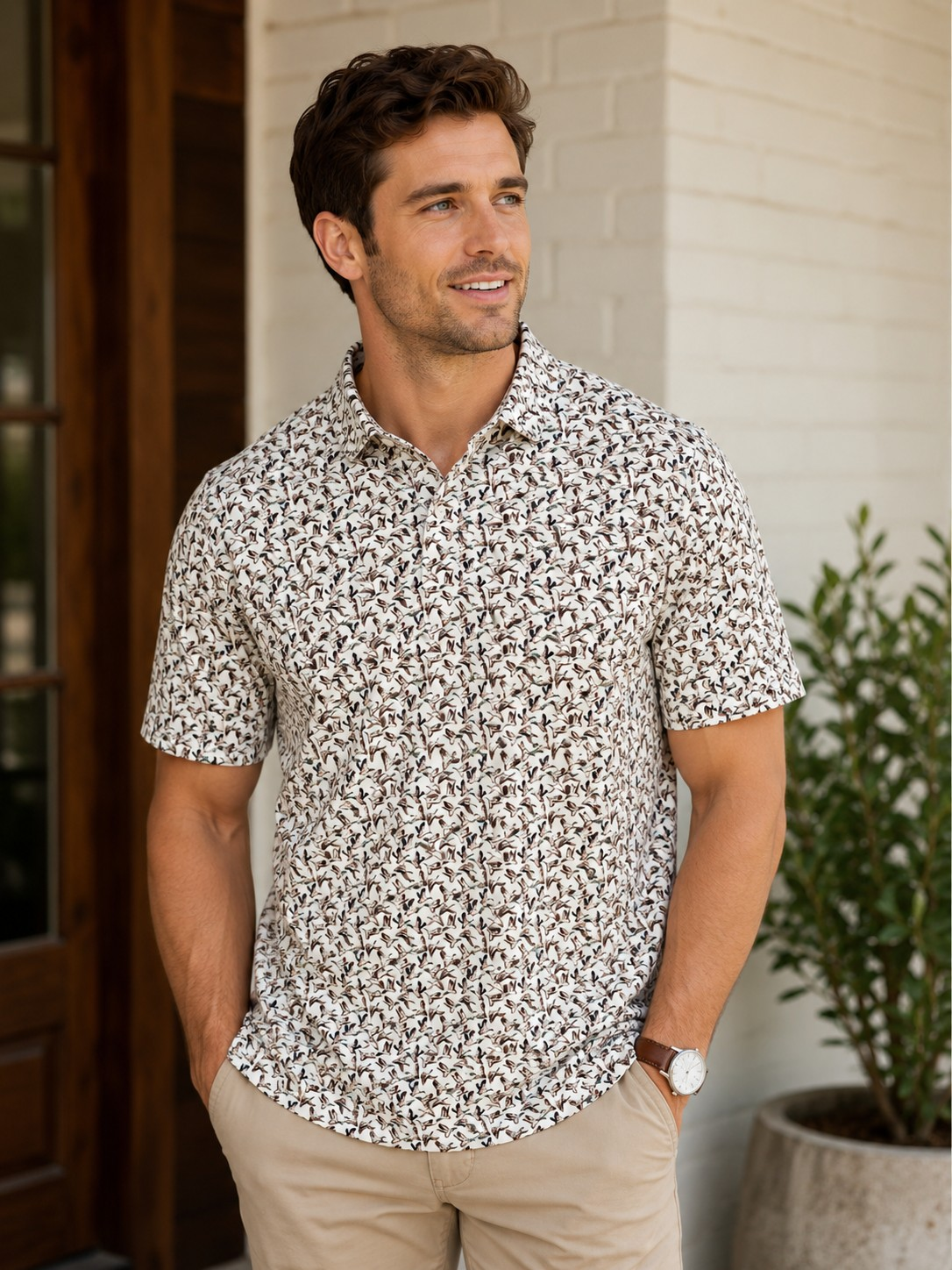 Delta Wings Scottie Polo UPF 50+ | Velvet Fawn