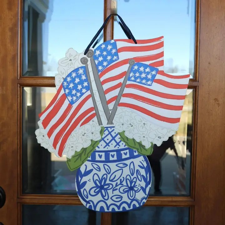 Chinoiserie Flag Doorhanger
