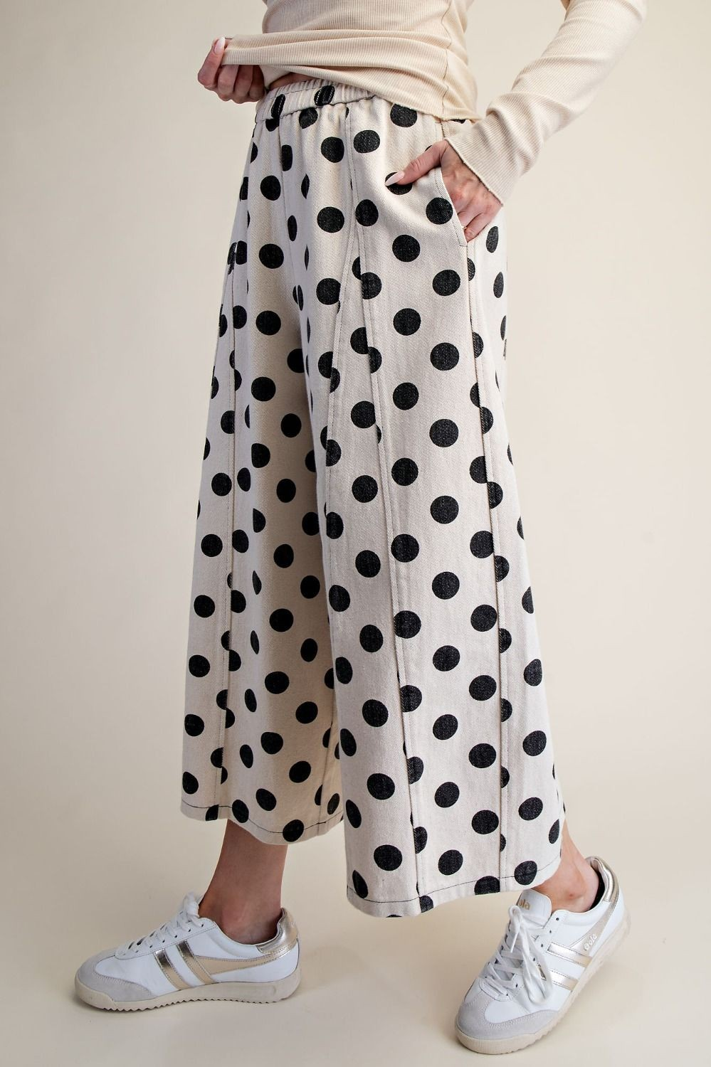 Dot Your Day Wide Leg Pants 🖤🤍