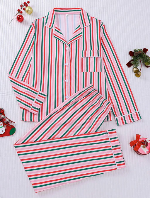 Christmas Stripe Pajama Set