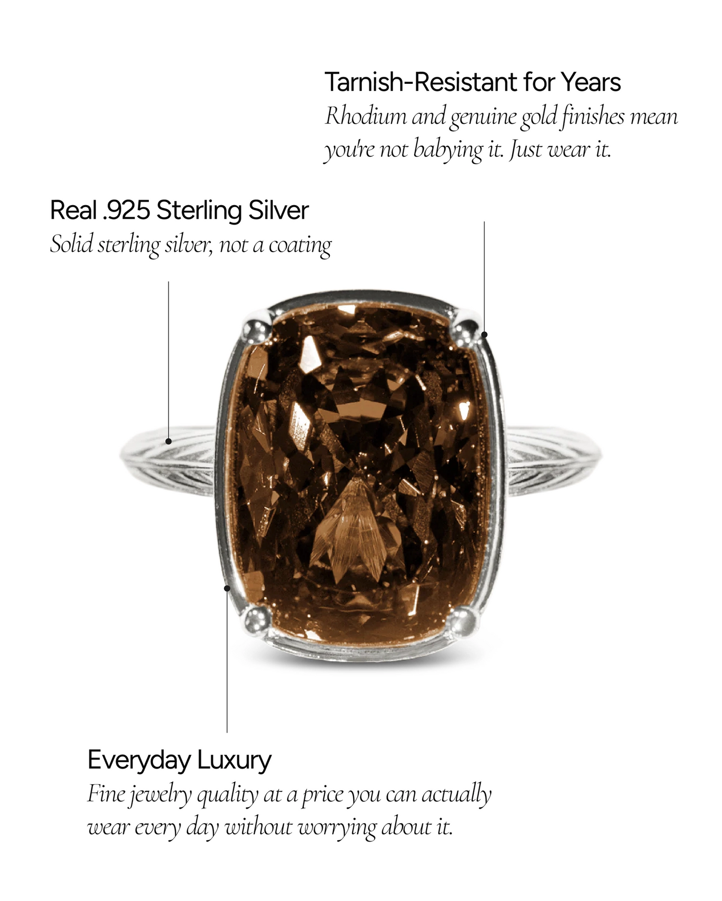 Chocolate Cocktail Ring | Sz 7