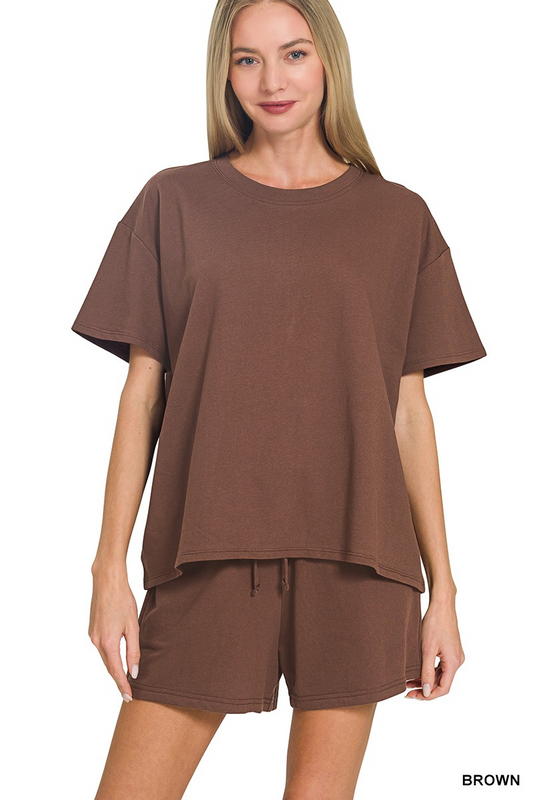 Weekend Away Short Set | Brown