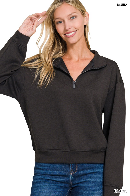 Scuba Half Zip Pullover | Multiple Colors |Monogram Me