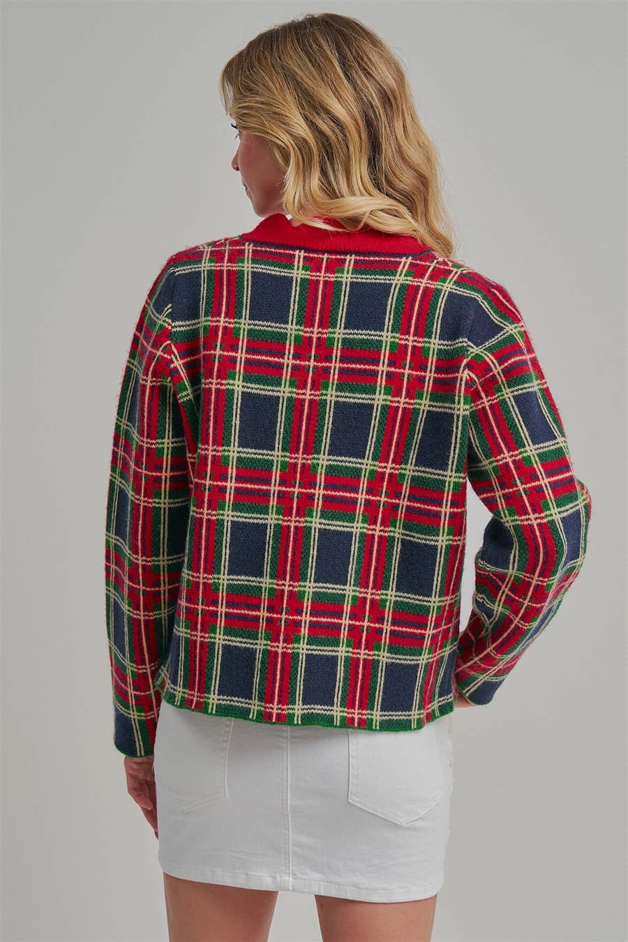 Mistletoe Plaid Cardigan ❤️🎄