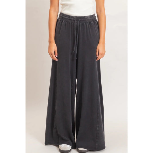 Charcoal Wide Leg Pants