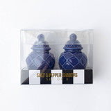 Navy Ginger Jar Salt & Pepper Set