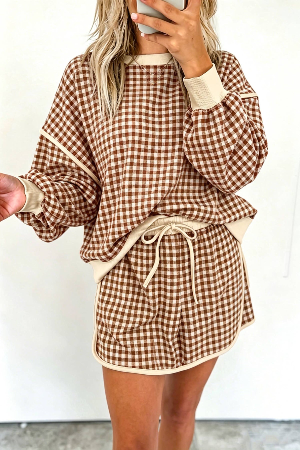 Gingham & Go Skort Set 🤎❤️