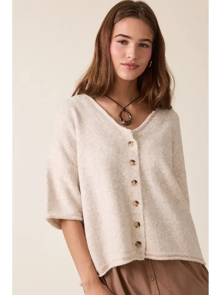 Cozy Button Knit Top