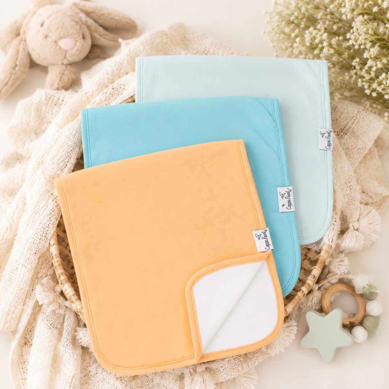 3 Pack Burp Cloth | Bennie | Copper Pearl