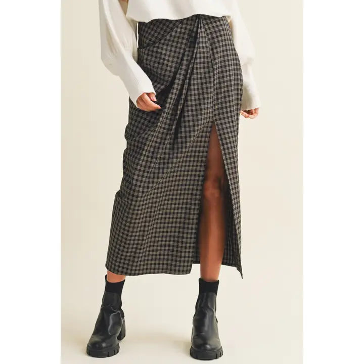 Camden Plaid Midi Skirt