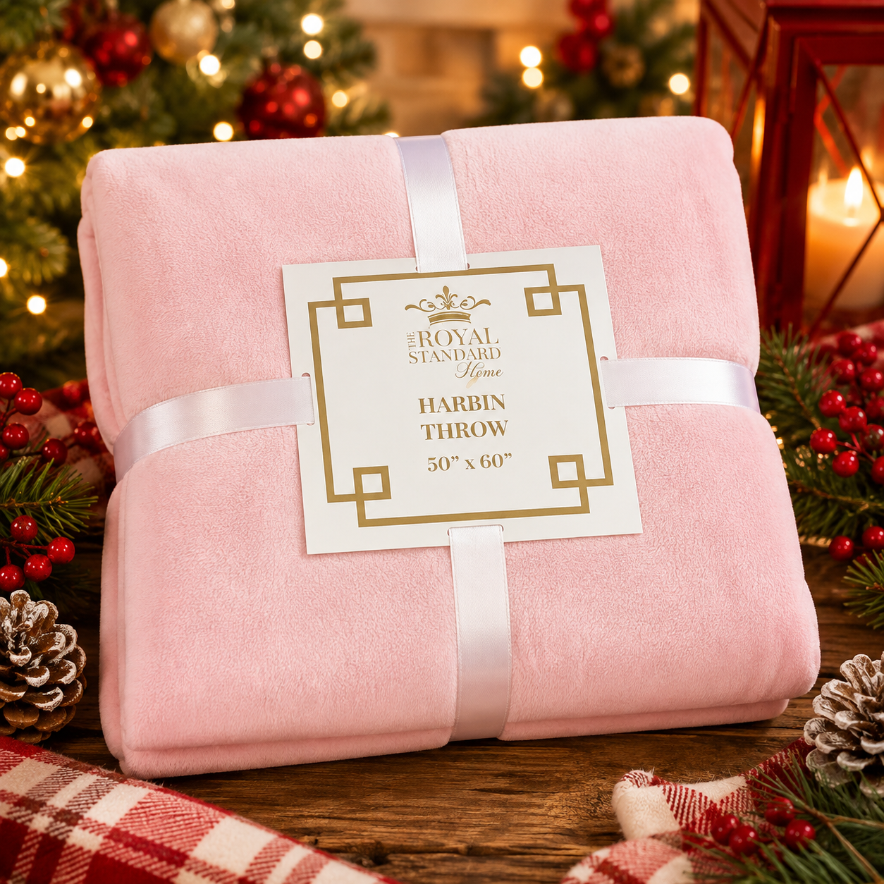 Harbin Throw Blanket | Light Pink