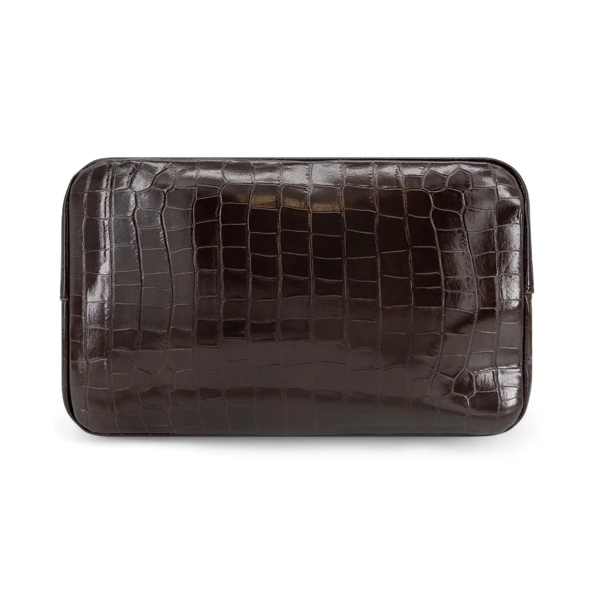 The Kensington Chocolate Croc Shoulder Bag