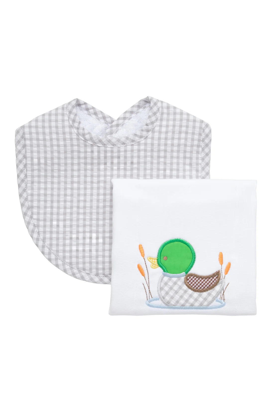 Mallard Baby Boy Bib & Burp Set
